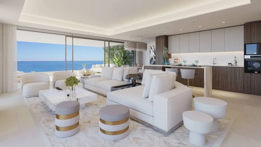 Living Room - Luxury Apartment with Sea View in Estepona