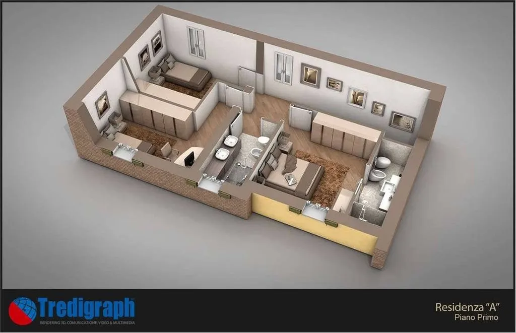 Floor Plan - Luxury House with Private Garden in Bomporto