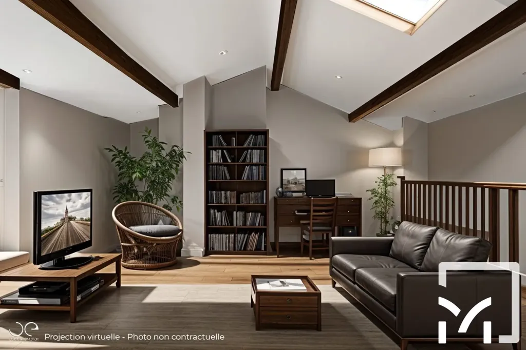 Séjour - Duplex Luxueux avec Ascenseur à Versailles