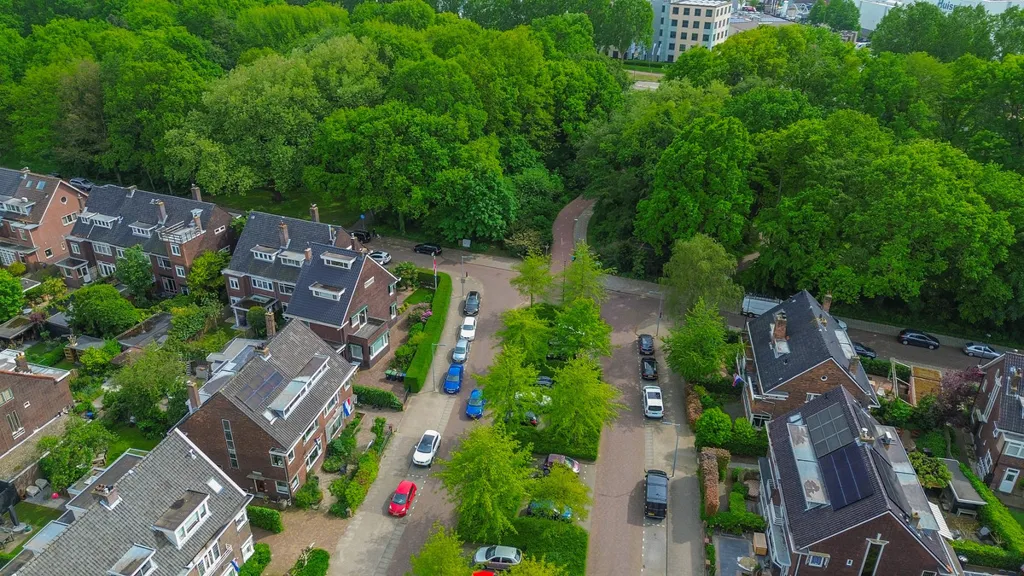 Vue aérienne - Maisonnette with Balconies in Schiedam