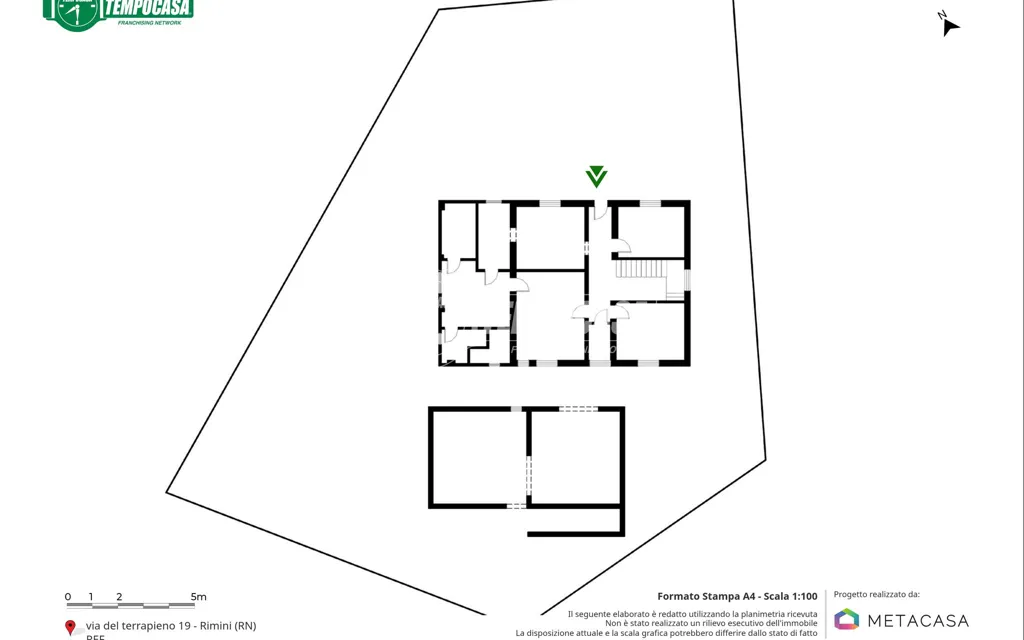 Plan - Independent Villa with Large Garden in Rimini
