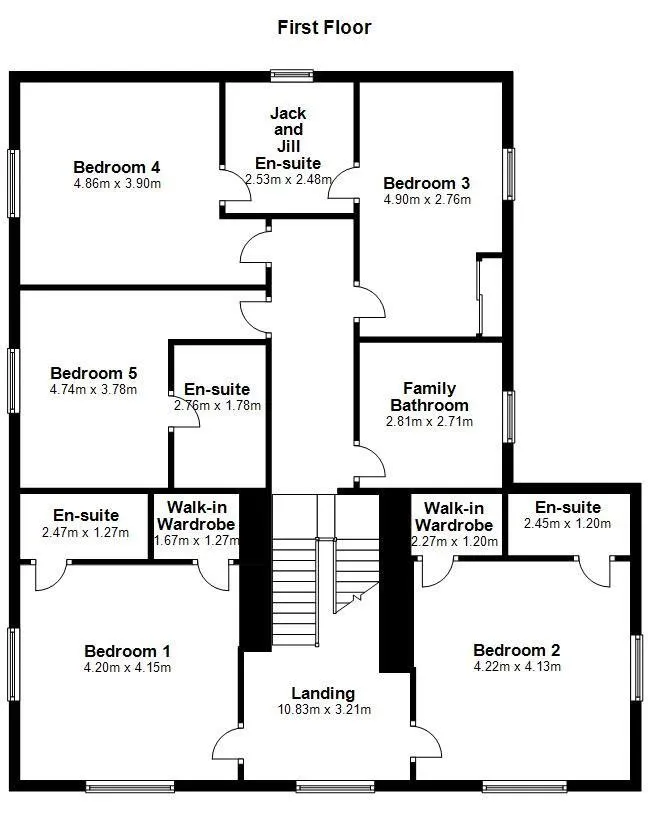 Plan - Maison 5 chambres à Castlellis