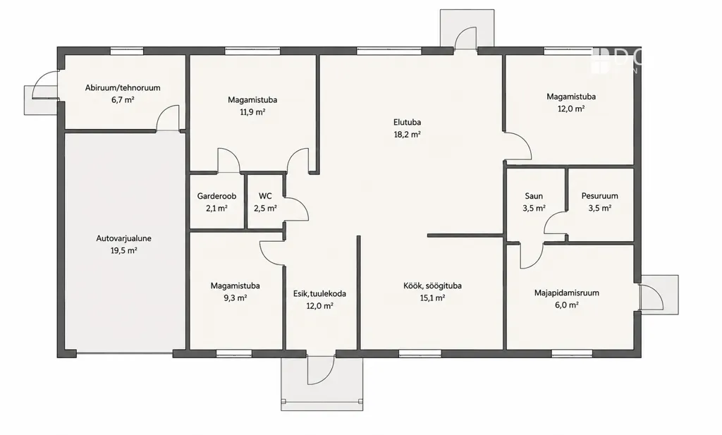 Floor Plan - Recently Rented Detached House with Garage in Võllinge