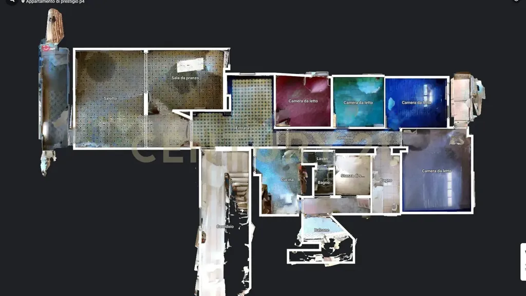 Plan - Historic Apartment with Balcony in Modica