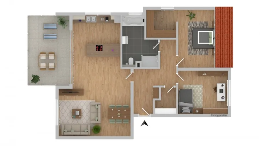 Plan - Appartement 3 pièces à Perl