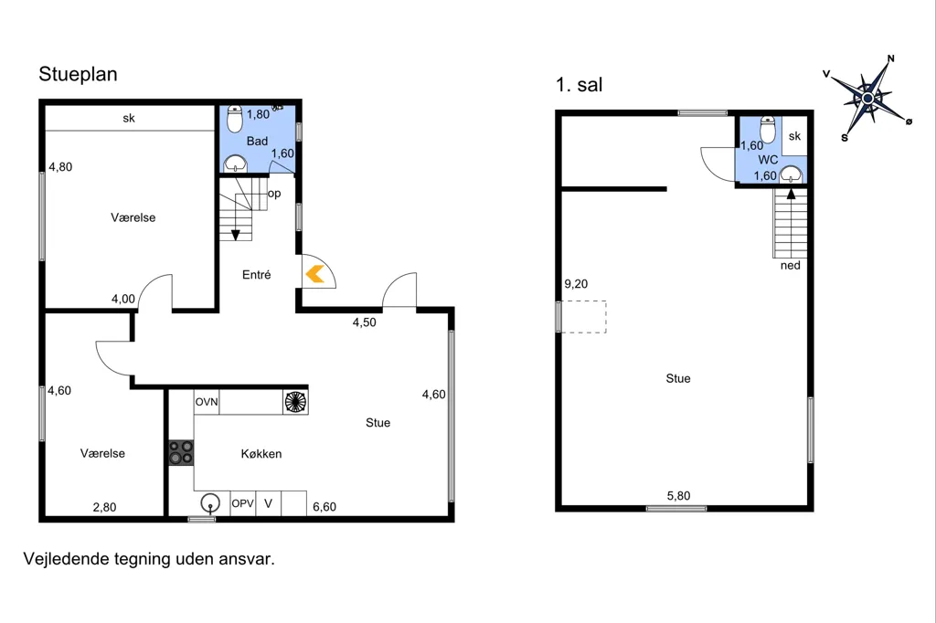 Plaan - Renovated Villa with Garden in Græsted