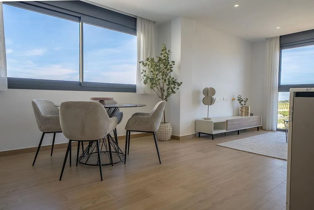 Söögituba - Modern Mediterranean Chalet with Golf Course View in Algorfa