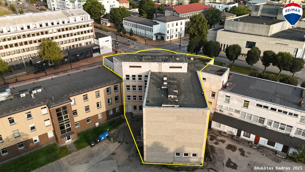 Õhuvaade - Commercial Building with Rotunda View in Alytus Centre