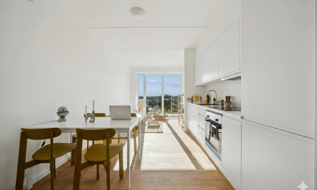 Kitchen - Spacious 2-Bedroom Apartment with Balcony in Ørestad Syd