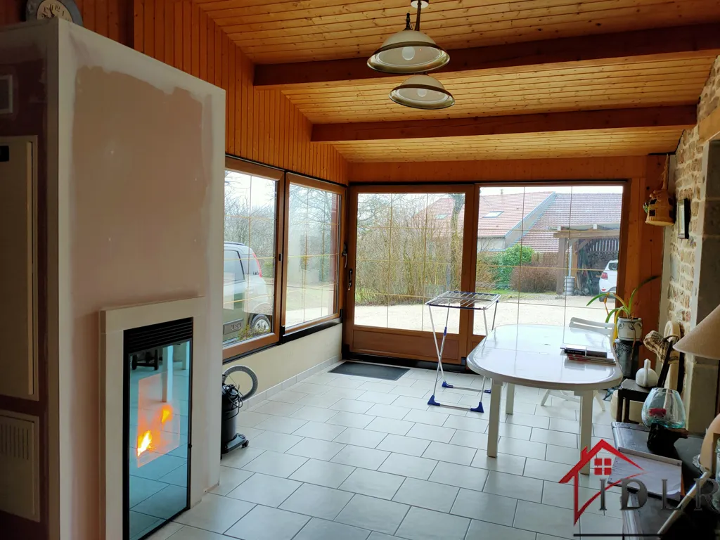 Terrace - Charming Property with Two Homes near Bourbonne-les-Bains