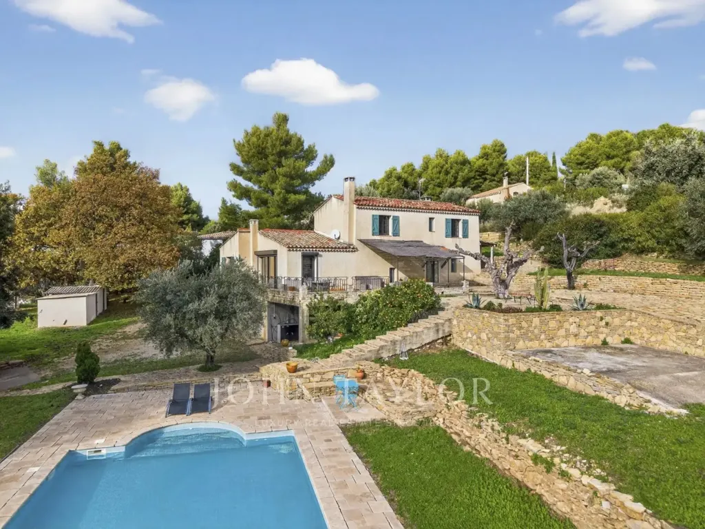 Vue aérienne - Maison avec Piscine et Terrasse à La Cadière-d'Azur