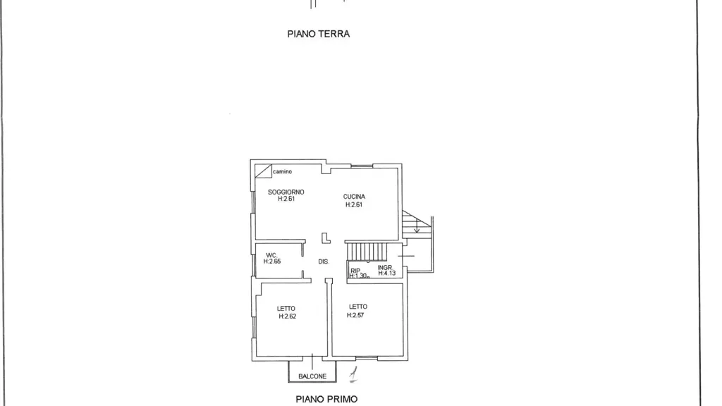 Planimetria - Maisonette with Balcony in Viano