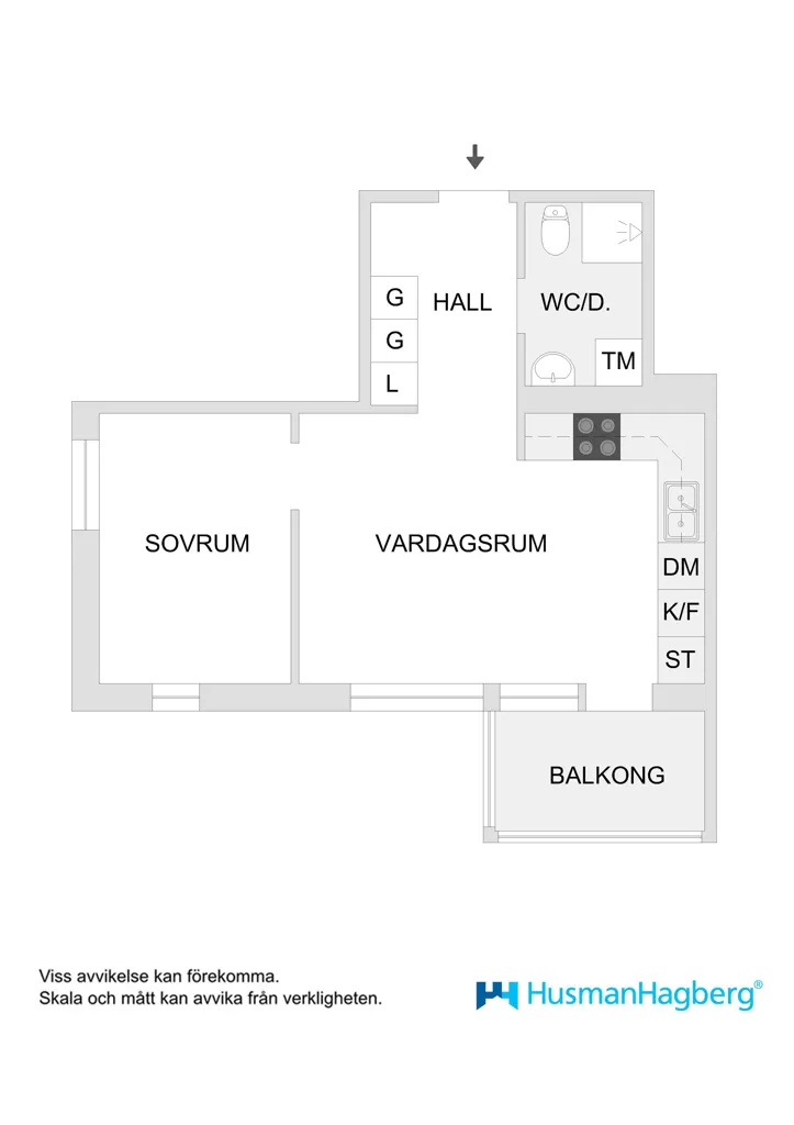 Plan - Modern Flat with Balcony in Västerbotten
