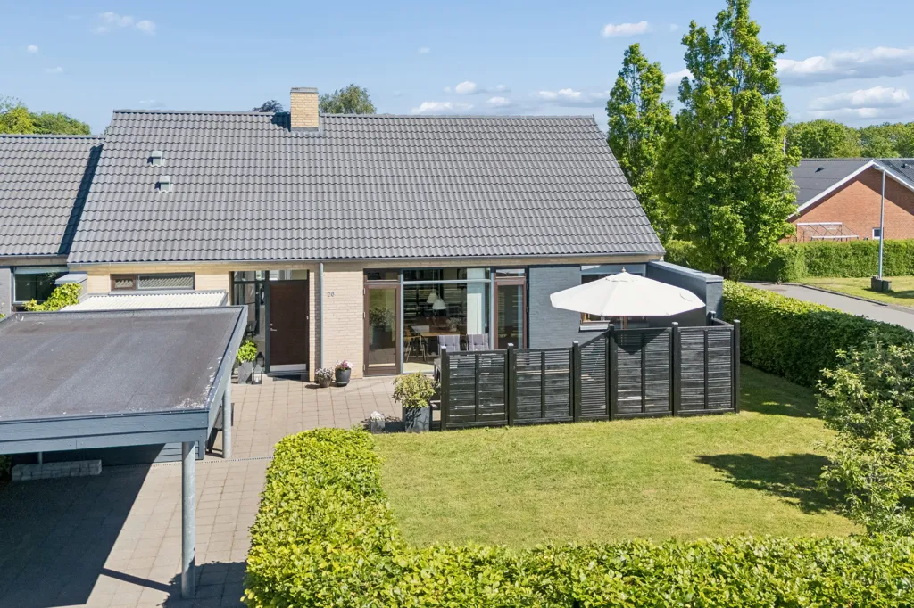Vue aérienne - End Terrace House with Loft in Sunds