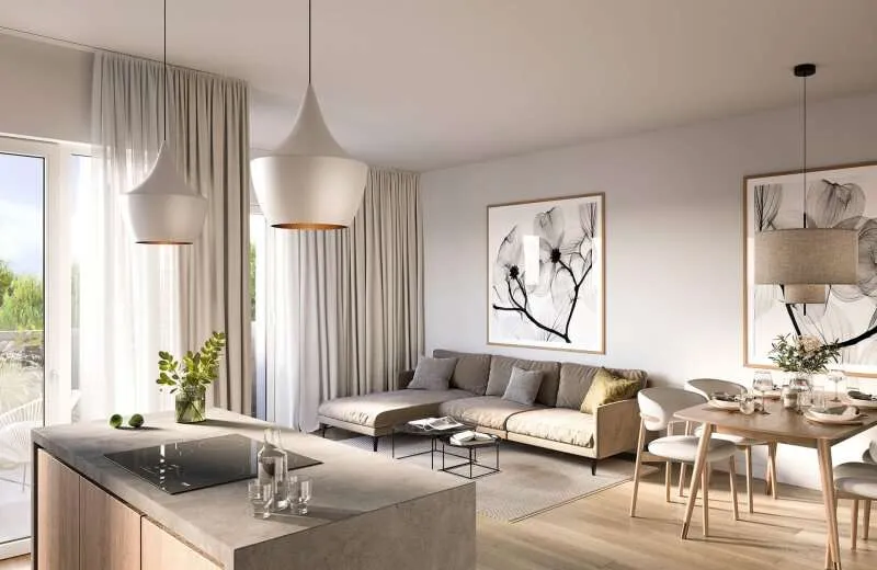 Köök - Provisions-Free Flat with Private Garden in Aspern