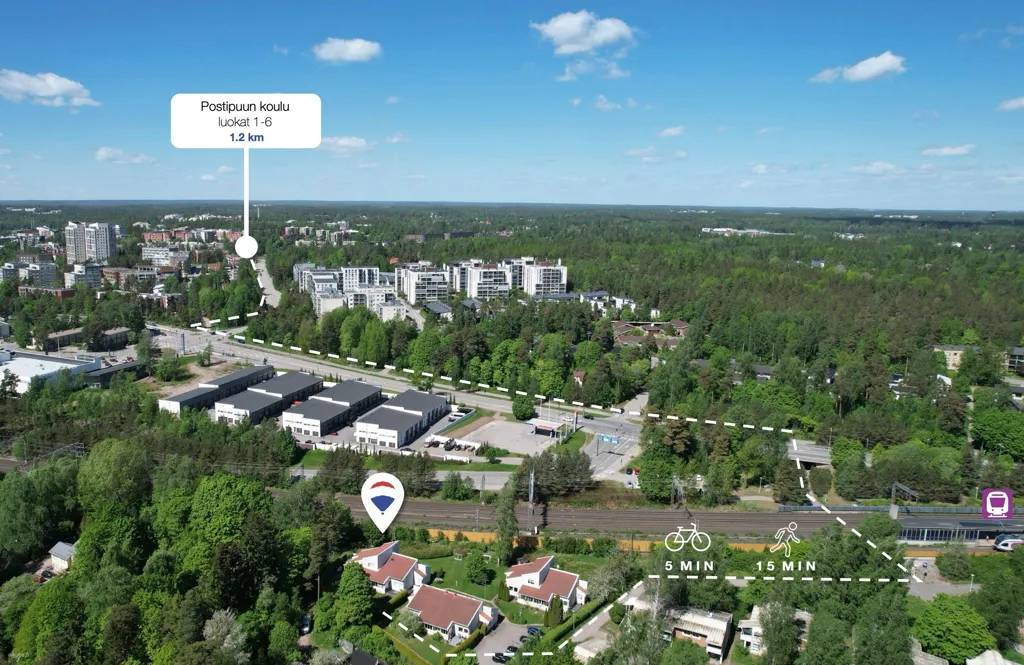 Vue aérienne - Modernised Apartment with Sauna in Leppävaara, Espoo