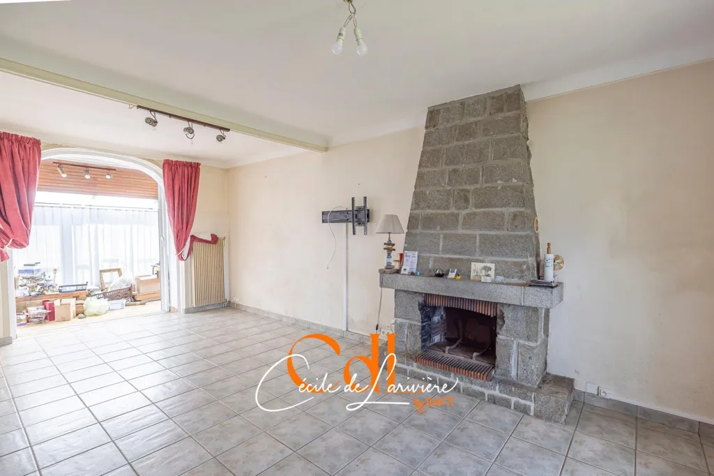 Living Room - House with Sea View in Carantec