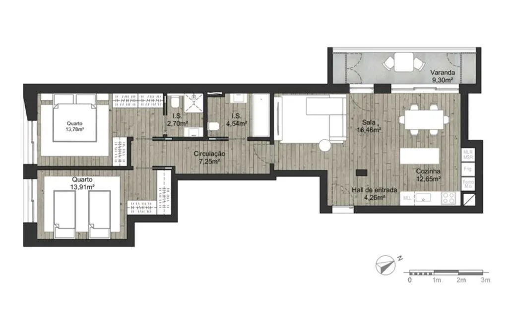 Planimetria - Luxury 2-Bedroom Apartment in Almancil