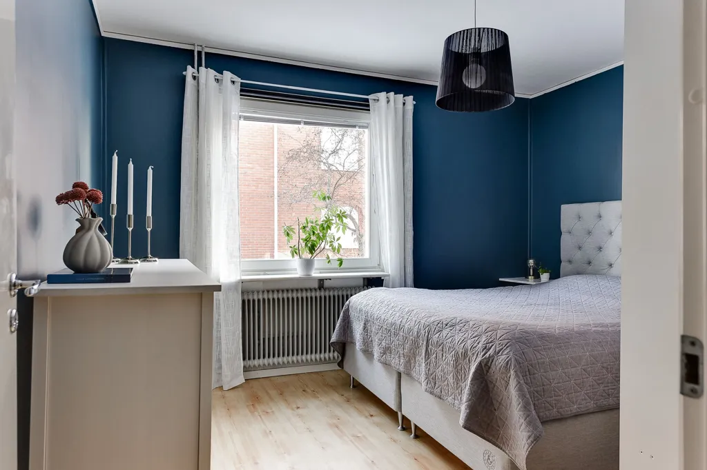 Bedrooms - Three-Bedroom Apartment with West-Facing Balcony in Umeå
