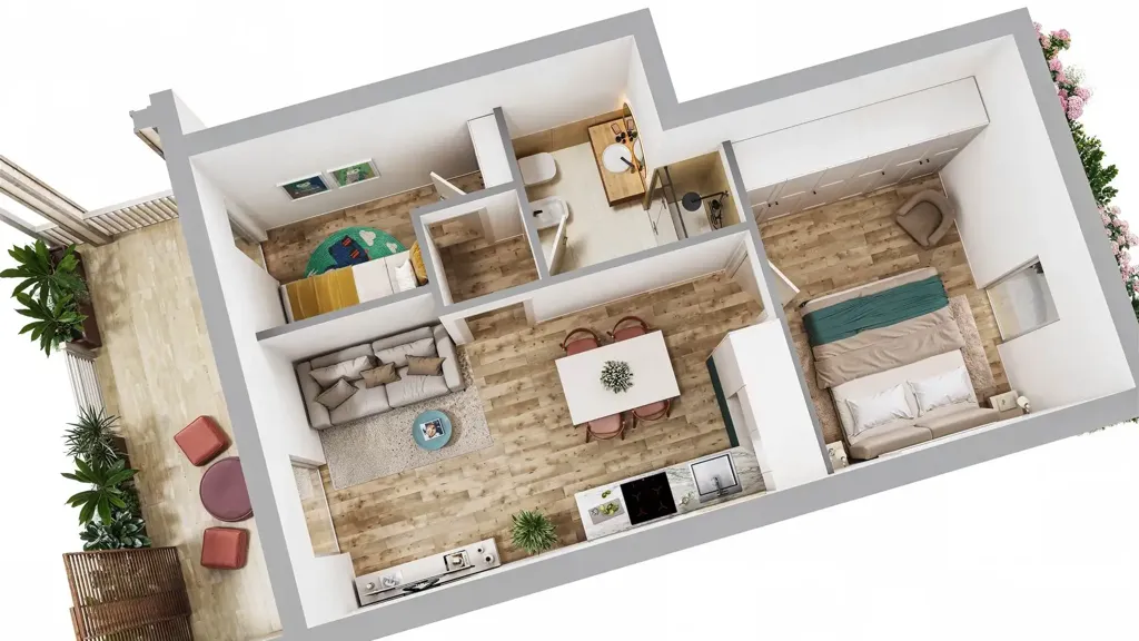 Floor Plan - 3-room apartment in IT