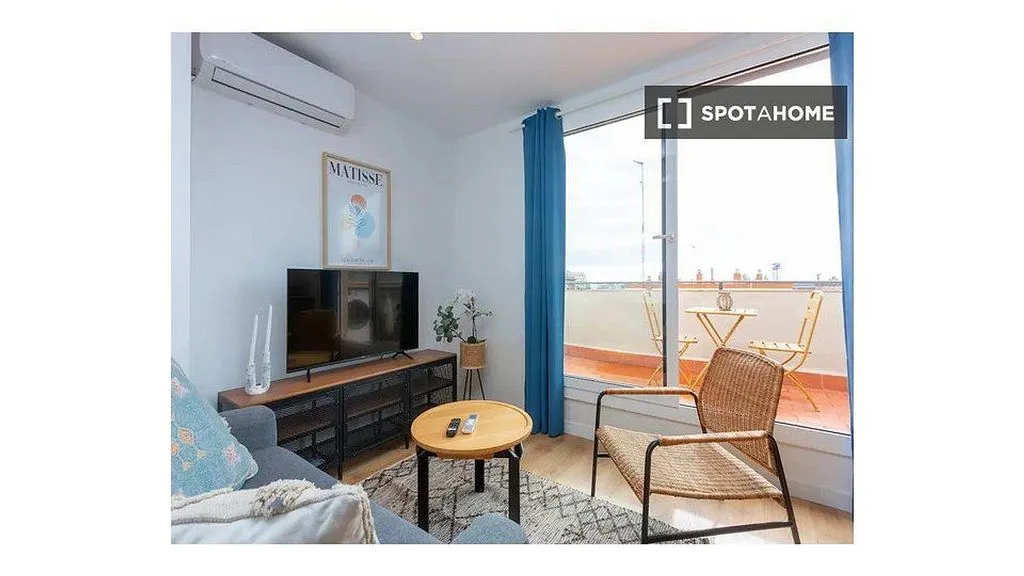 Soggiorno - 1-Bedroom Apartment with Balcony in El Raval