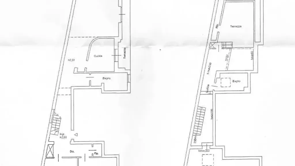 Planimetria - Appartamento con terrazza e mansarda a Firenze