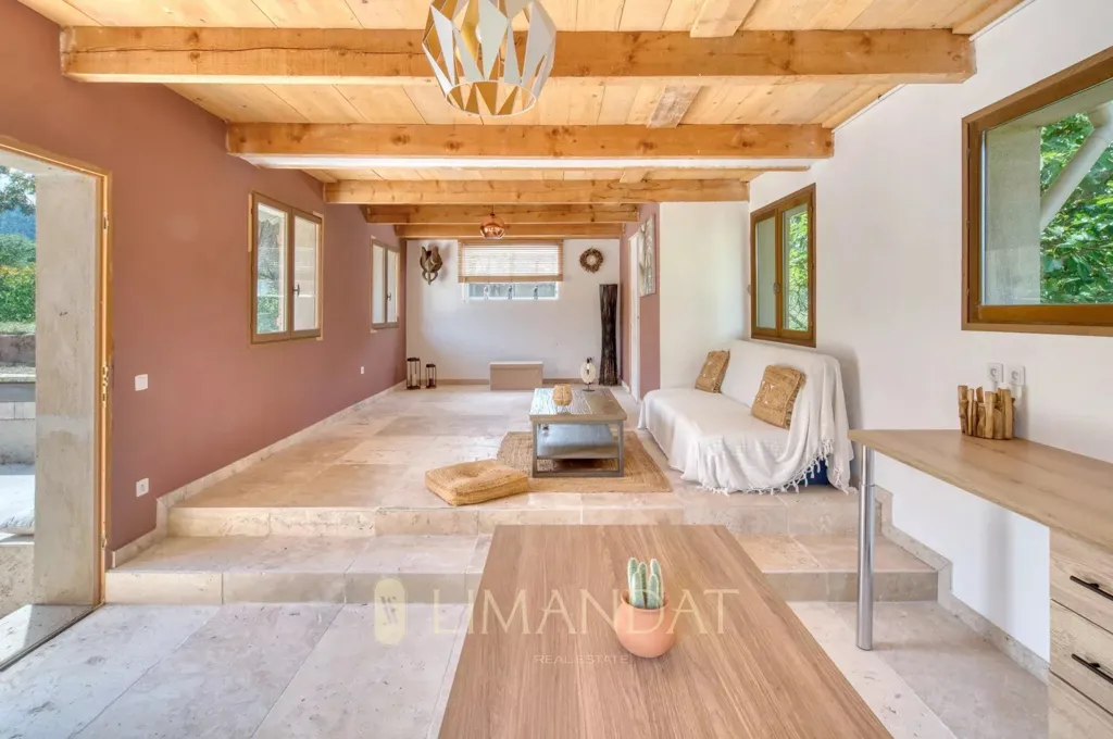 Living Room - Maison with Sea View in Les Adrets-De-L'Esterel