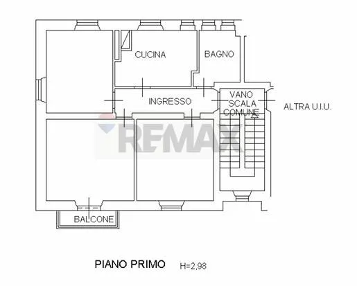 Plaan - Rustic Apartment with Balcony in Serra San Quirico