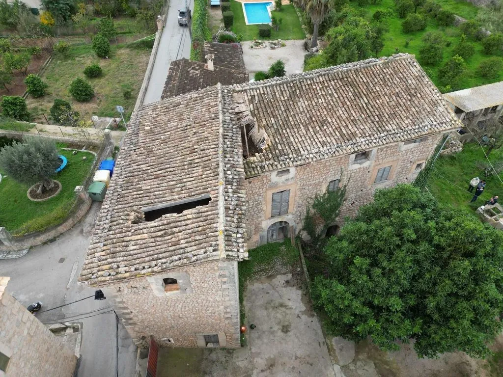 Vue aérienne - Building Land with Stream in Soller, Mallorca
