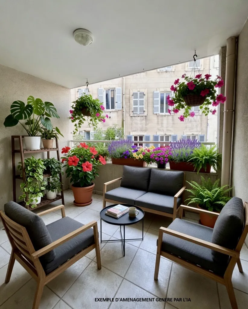 Terrace - T3 Apartment with Terrace in Marseille 8th