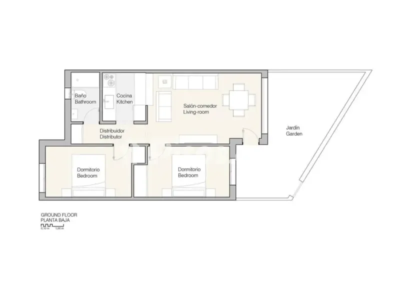 Plan - Bungalow with Private Garden in Lomas Altas