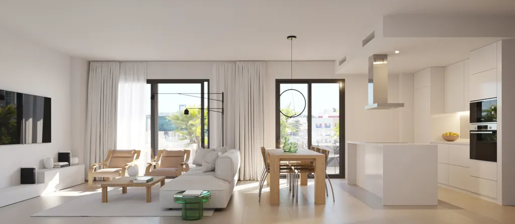Séjour - New Brick Apartment with Private Pool in Las Lagunas