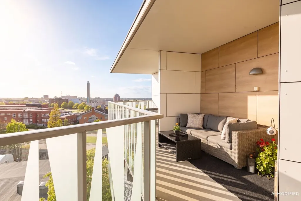 Balcone - Etagé Flat with Balcony & Rooftop in Kalmar