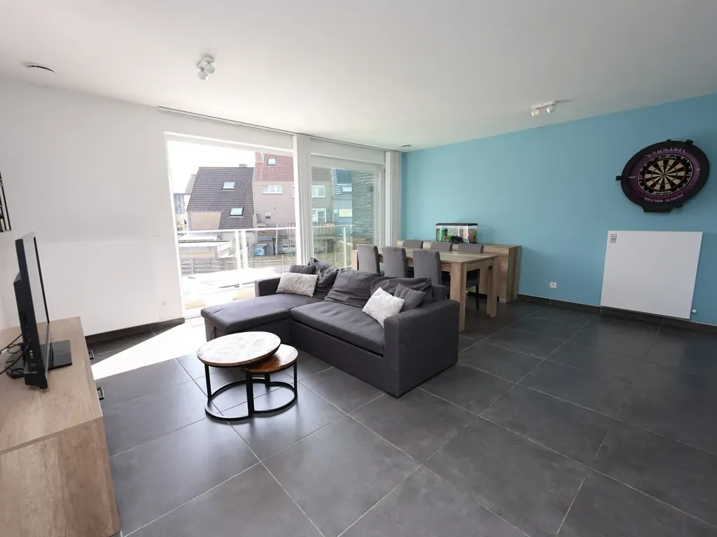 Séjour - Appartement énergétique avec terrasse sud à Bredene