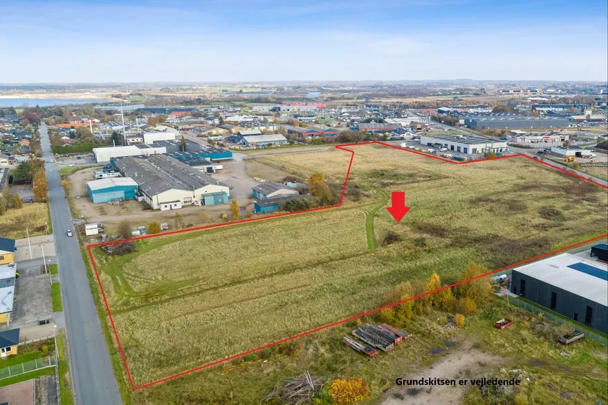 Vue aérienne - Undeveloped Plot near Motorway in Rødekro