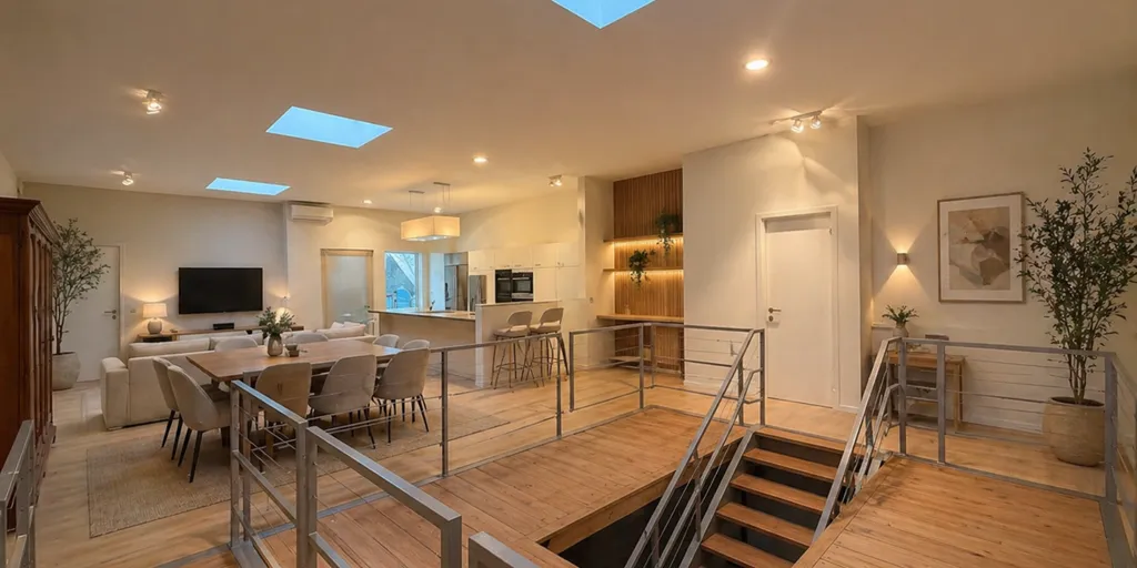Dining Room - Light-Filled Loft with Parking in Zottegem