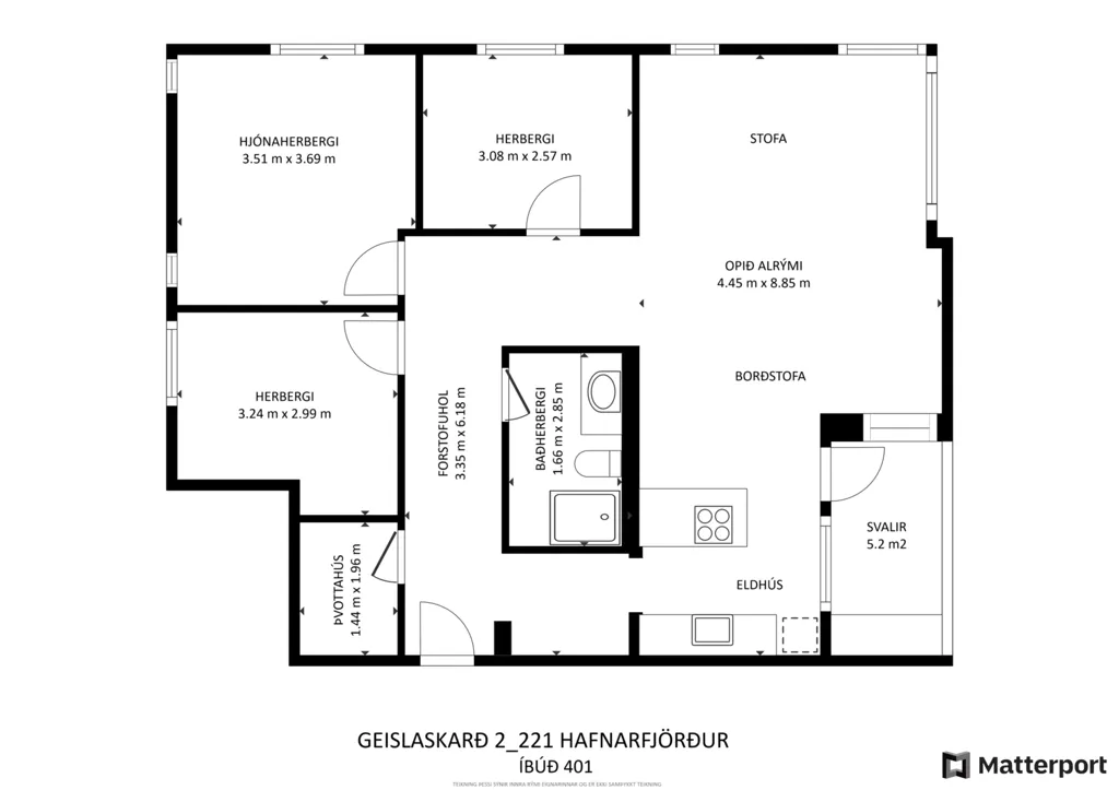 Appartement 4 pièces à Hafnarfjörður