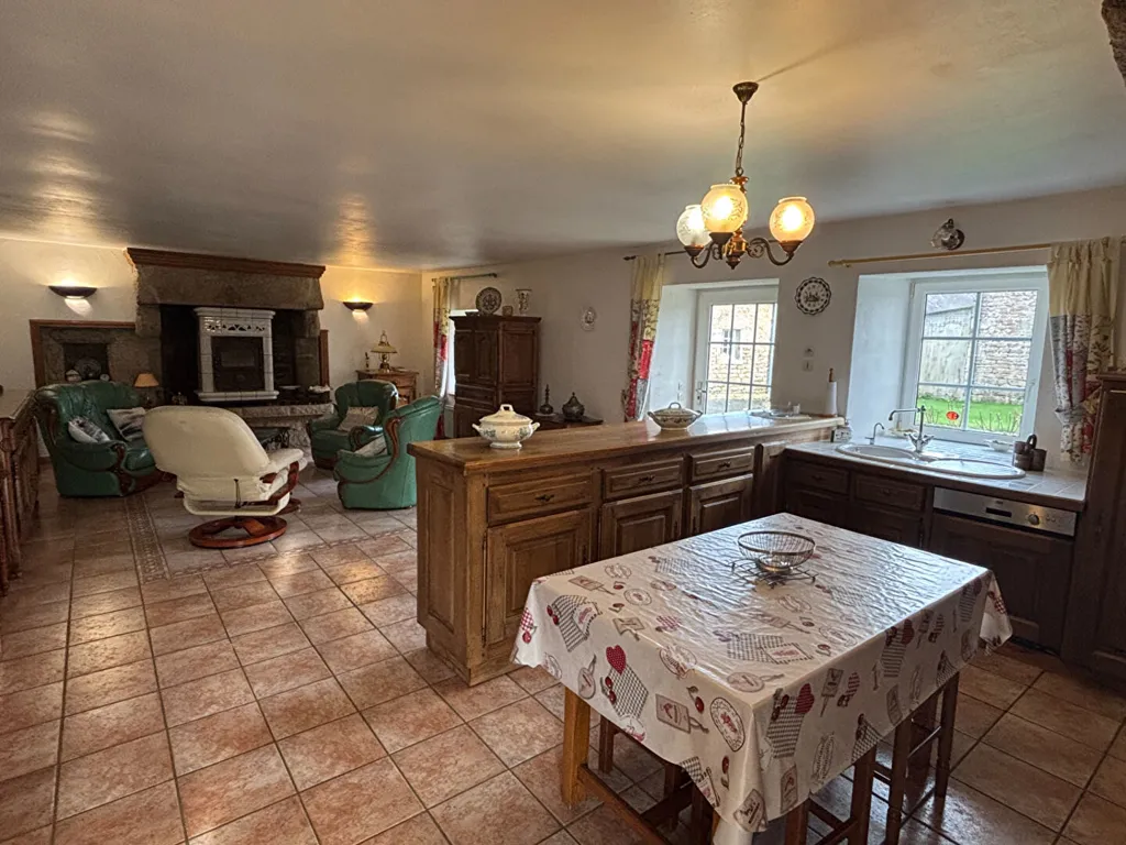 Sala da pranzo - Historic Granite Property with Piscine in Scaër