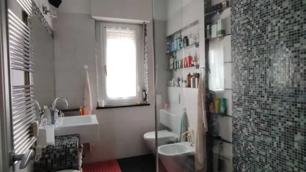 Bathrooms - Panoramic Apartment with Balconies in Genoa