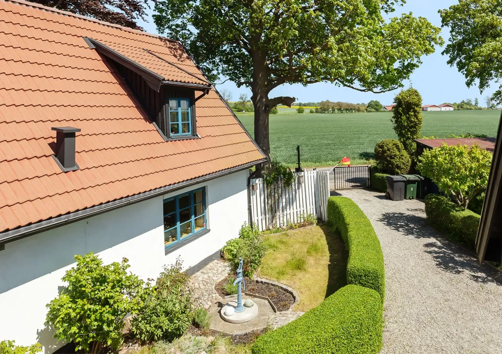 Vue aérienne - Charming Longhouse with Garden in Scania