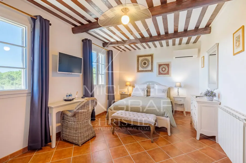 Chambres - Bastide Élégante avec Vues Panoramiques sur le Luberon à Murs