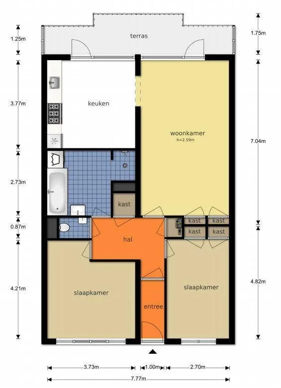 Planimetria - Apartment with Central Location in Amsterdam