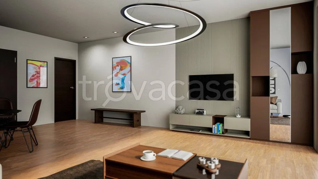 Living Room - Newly Built Apartment with Terrace in Padova