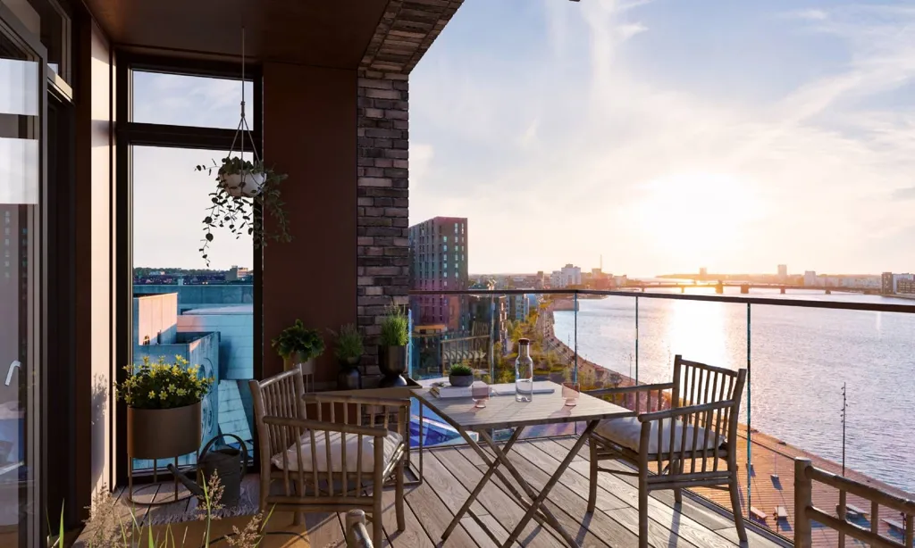 Balcon - Apartment with Limfjord View in Aalborg