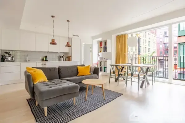Séjour - Apartment with City View in Copenhagen V