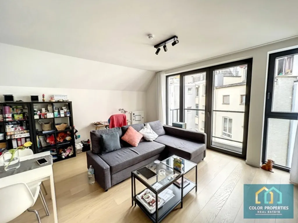Living Room - Furnished Apartment with Terrace in EU District