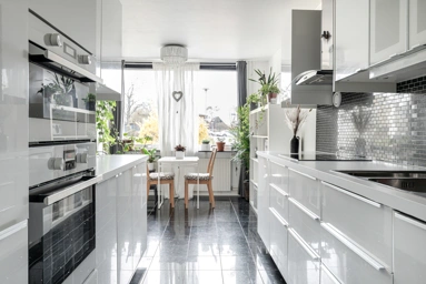 Cucina - Bright Apartment with Balcony in Skåne