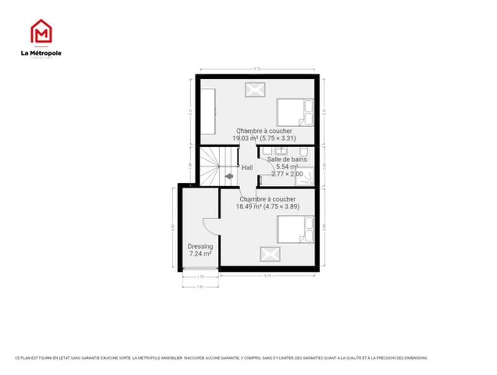 Planimetria - New Duplex Apartment with Terrace in Châtelet