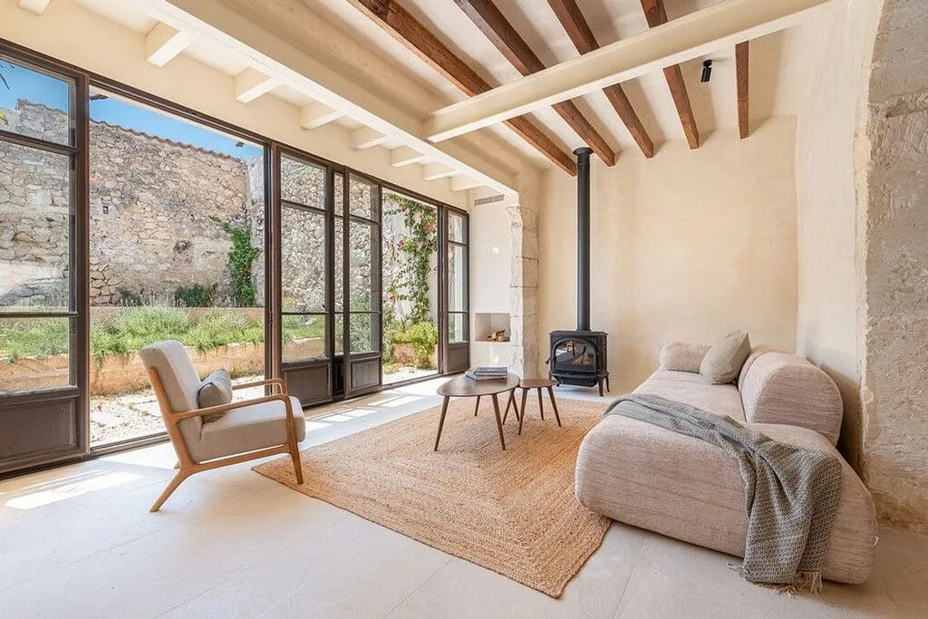 Séjour - Renovated Adjoined House with Pool in Selva