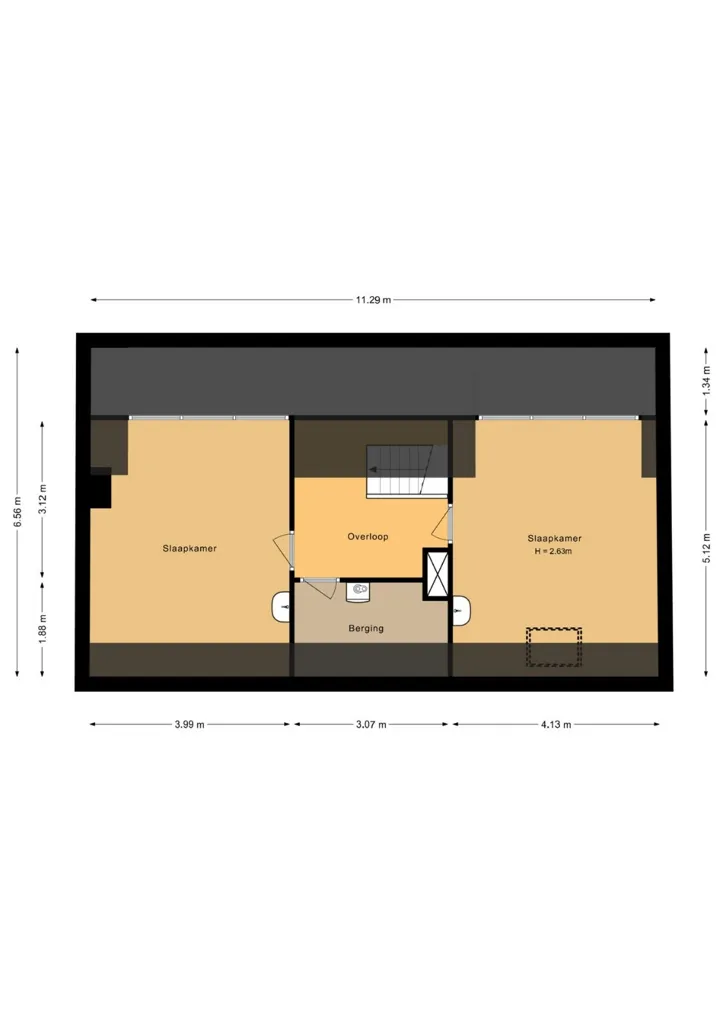 Floor Plan - Studio with Natural Light in Maastricht